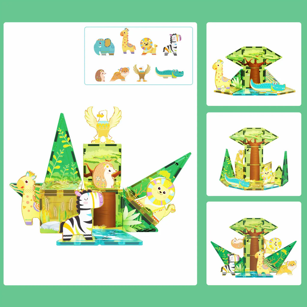 Safari Theme Magnetic Tiles