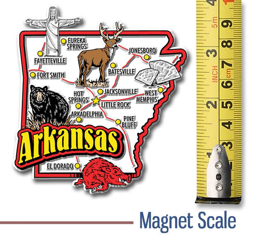 Arkansas Jumbo State Magnet, Made in USA