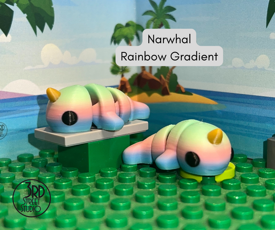 Narwhal - Fidget Friend - Includes Play Scene