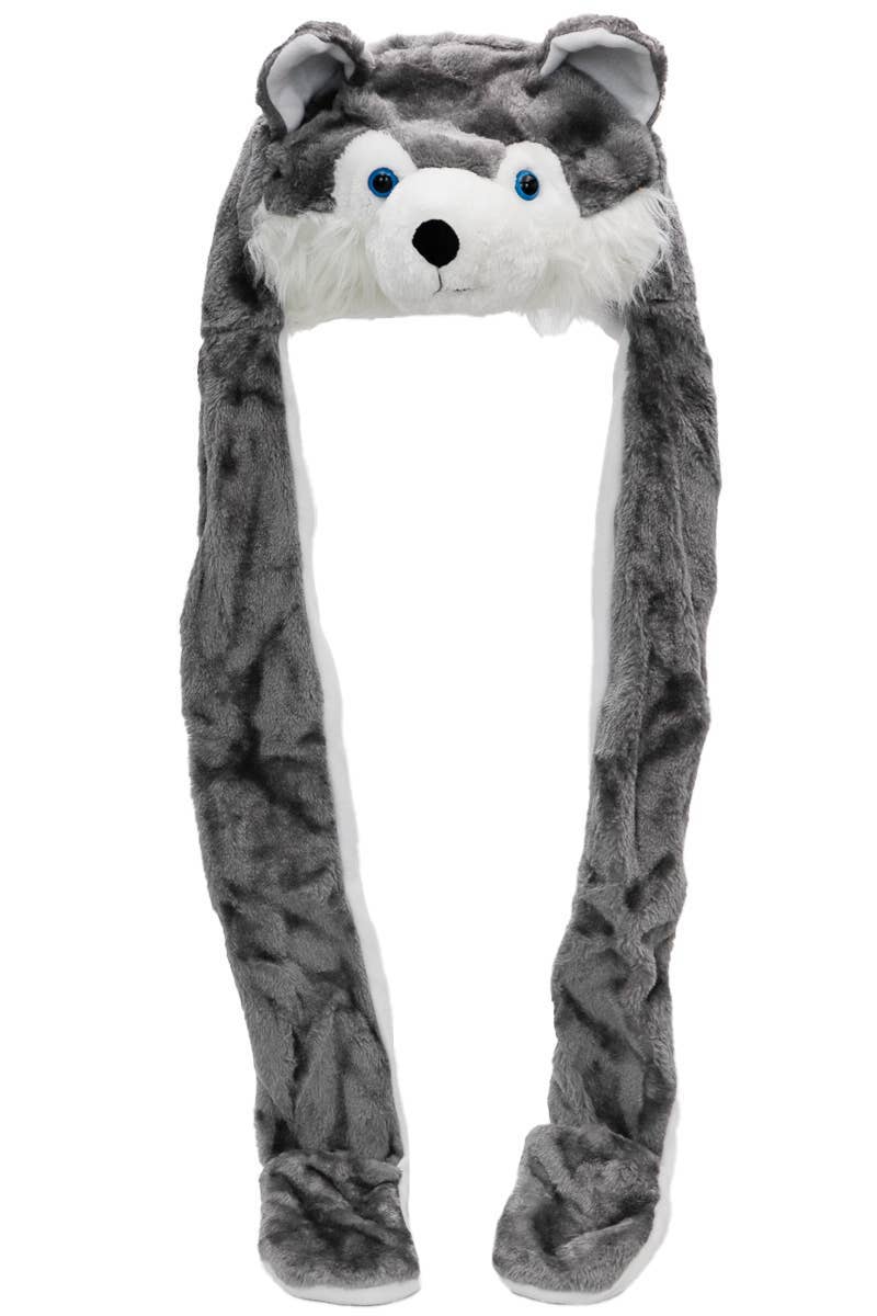Animal Pals Fuzzy Plush Hat With Long Ear Flaps