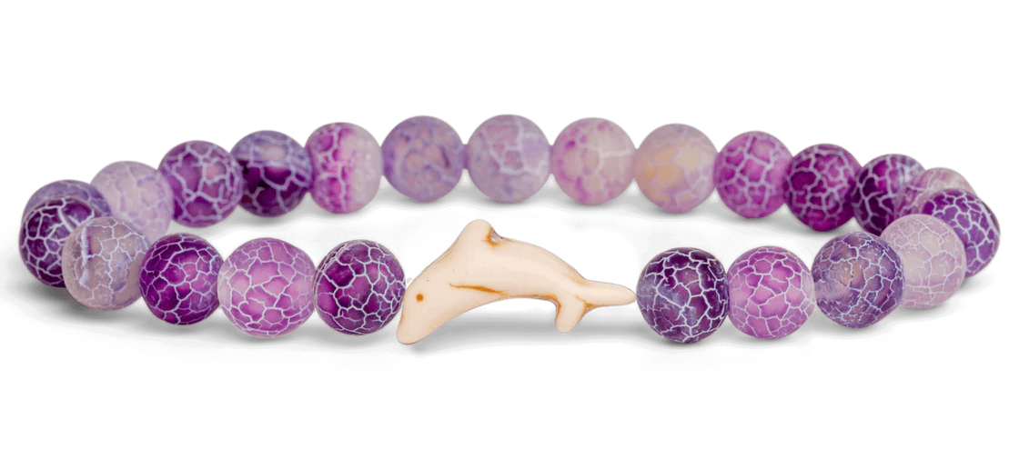 The Odyssey Bracelet (Dolphin): Coral Reef Violet