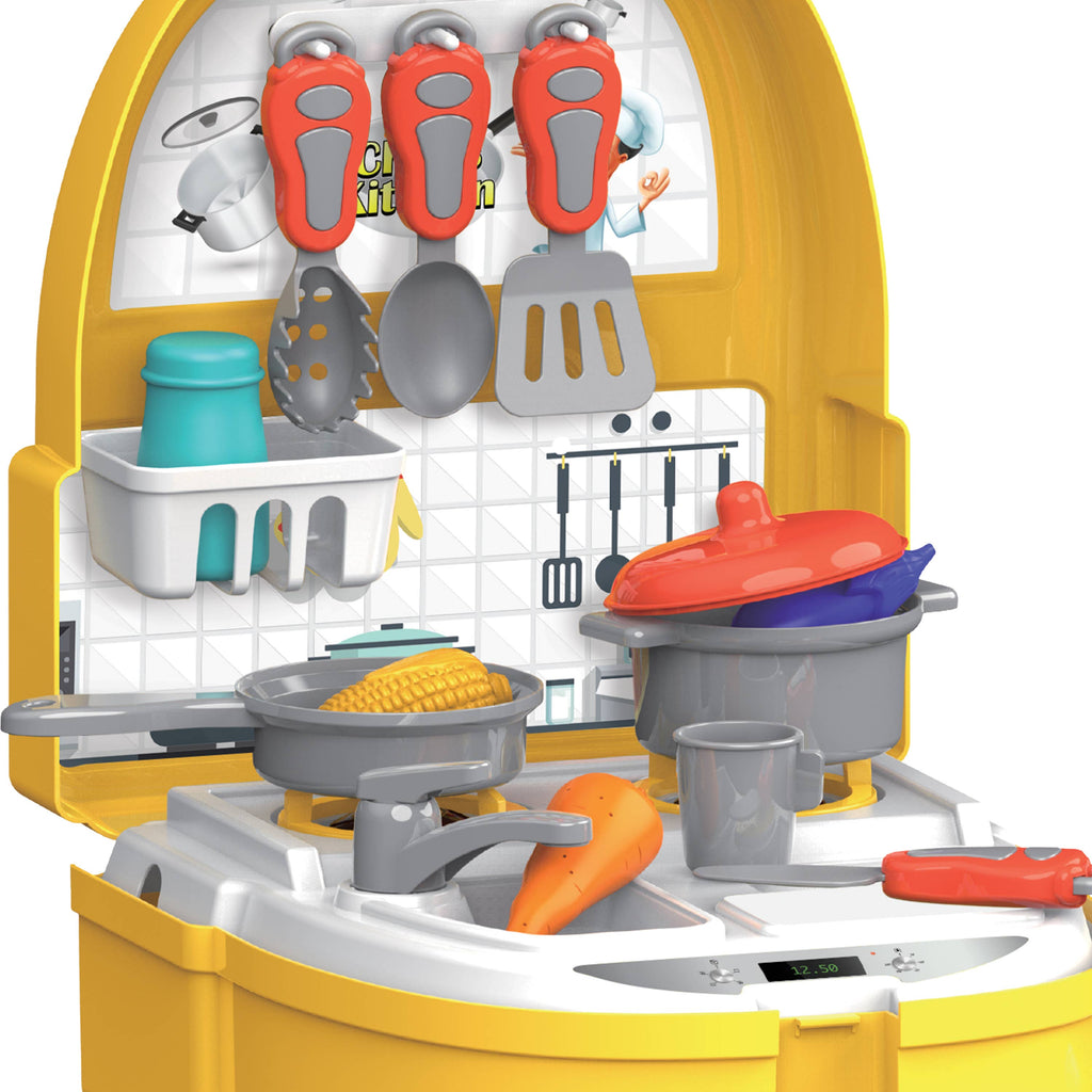 25 Piece Lets Go Chef Kids Backpack Playset
