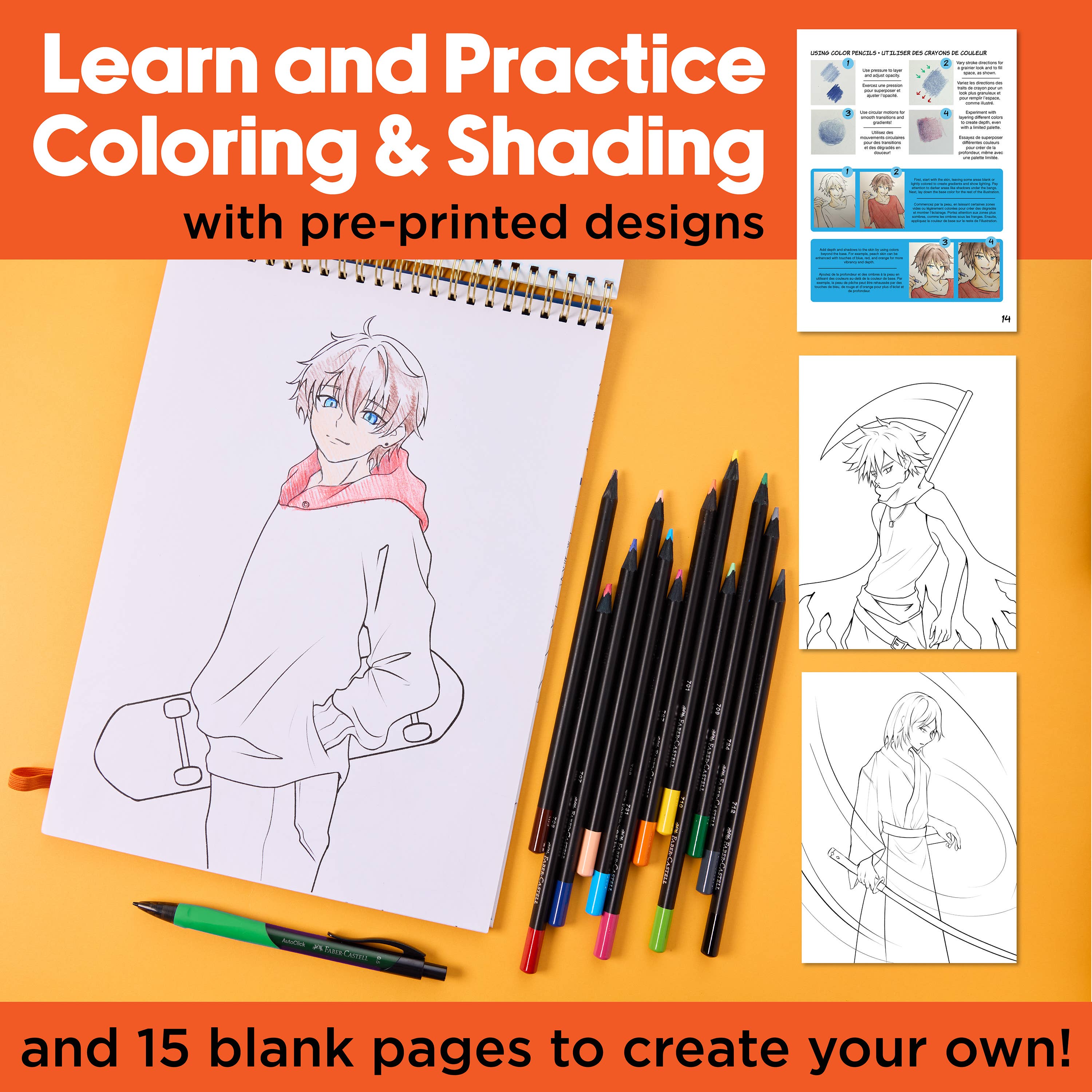 Anime Drawing - Shonen Edition Drawing Instruction Kit