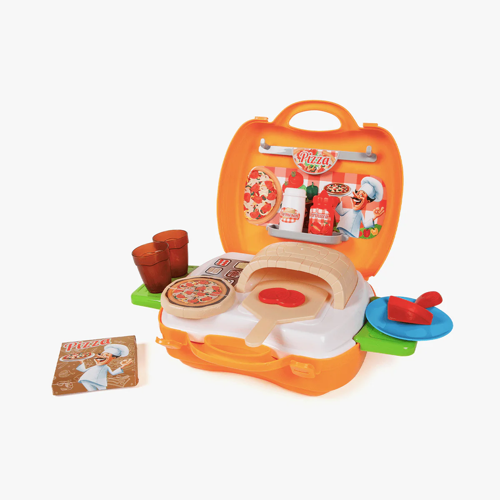 22 Piece Pizza Parlor Kids Suitcase Playset