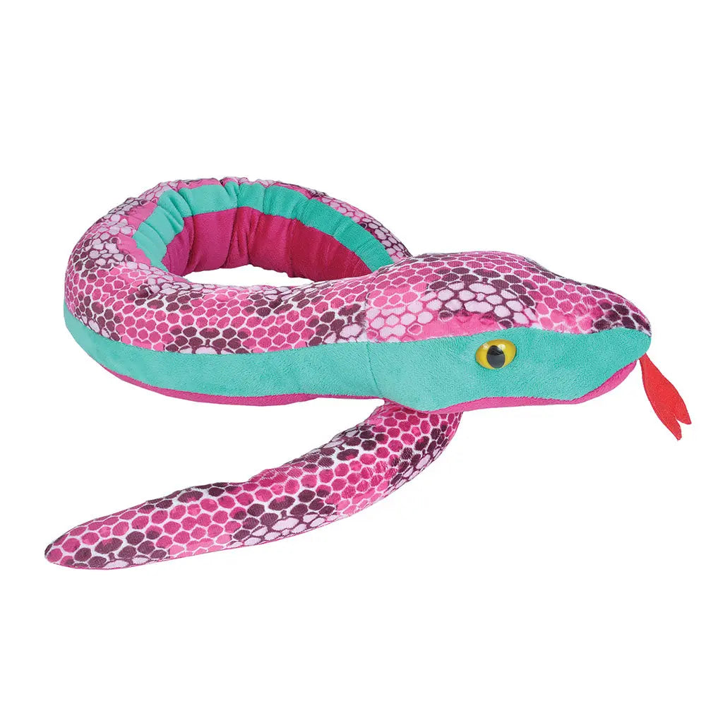 Honeycomb Pink Plush Snake 54"