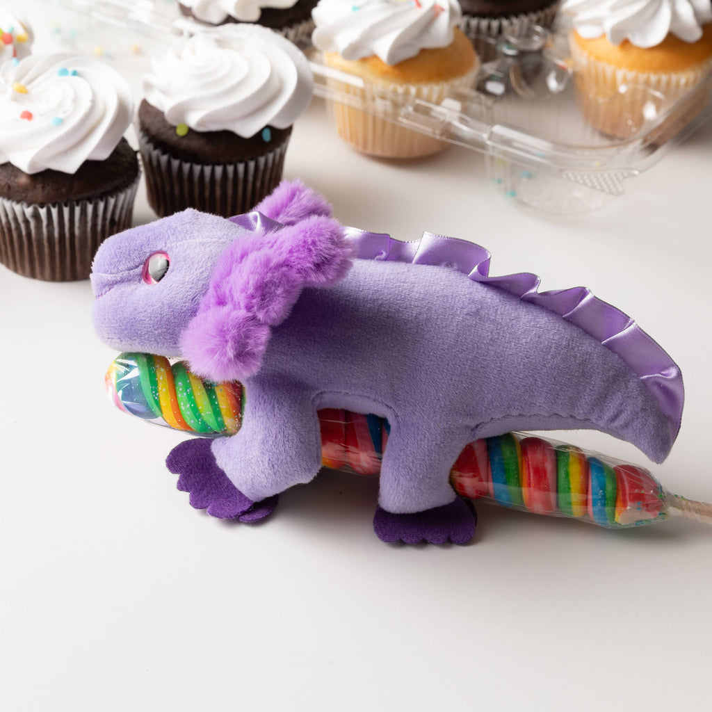 Lollyplush Axolotl Asst Lime, Purple, Turqoise 7" (19cm)