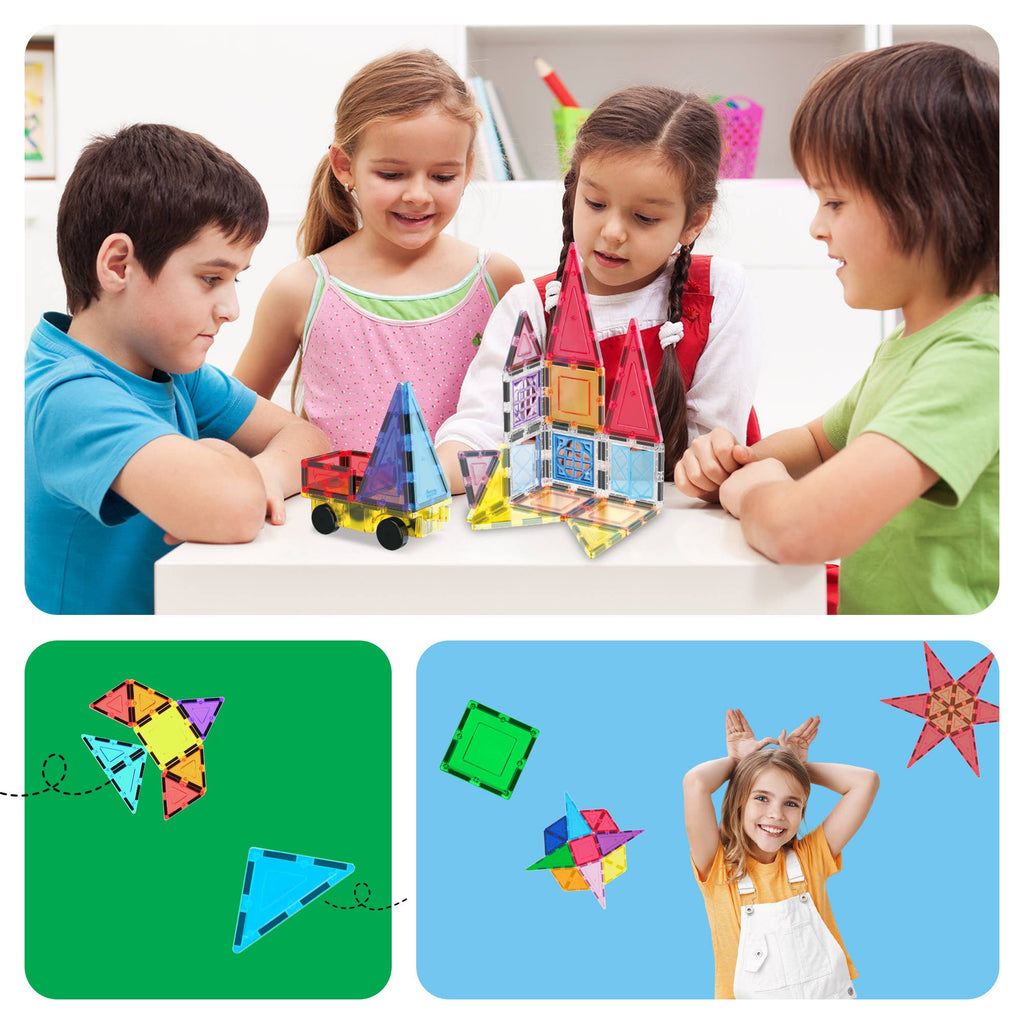 PicassoTiles 60pc Magnetic Tile Building Set