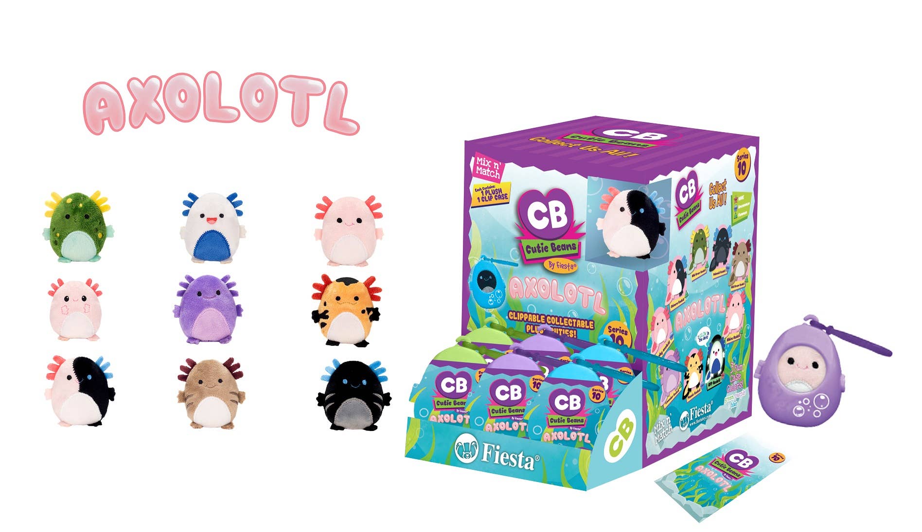 3" Axolotl Blind Box Assortment - Cutie Beans - Series 10