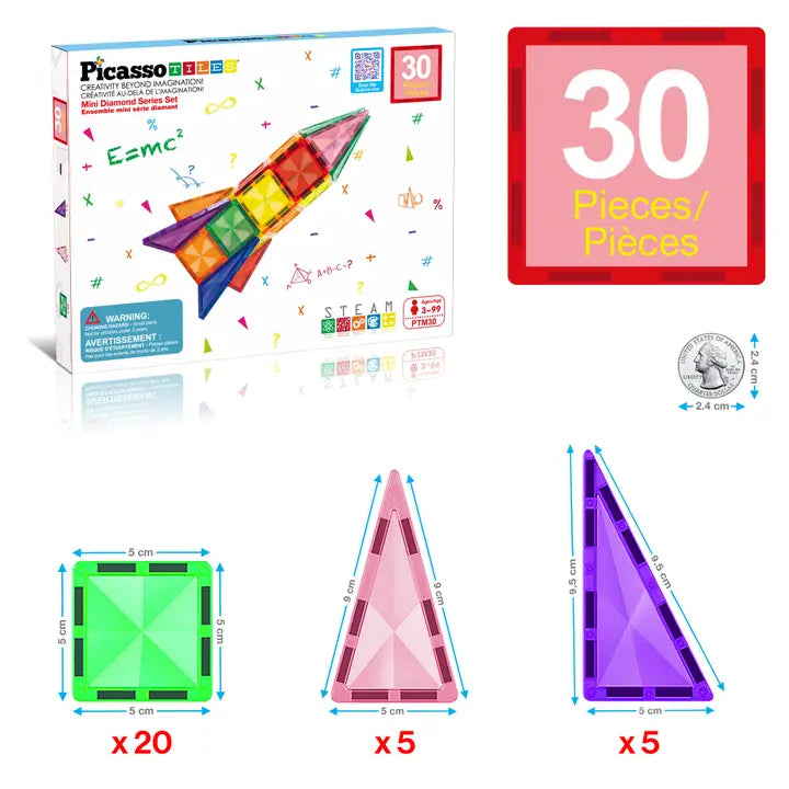 Mini Diamond 30pc Travel Rocket Set
