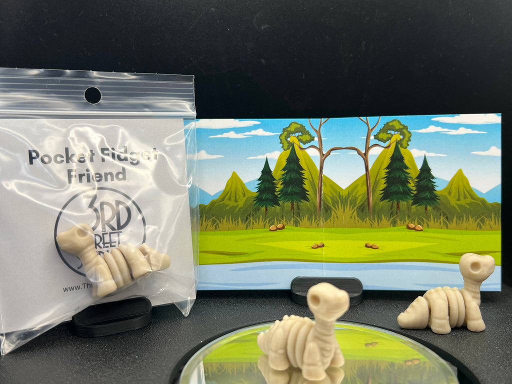 Fossil Brontosaurus Fidget Friend - Includes Play Scene