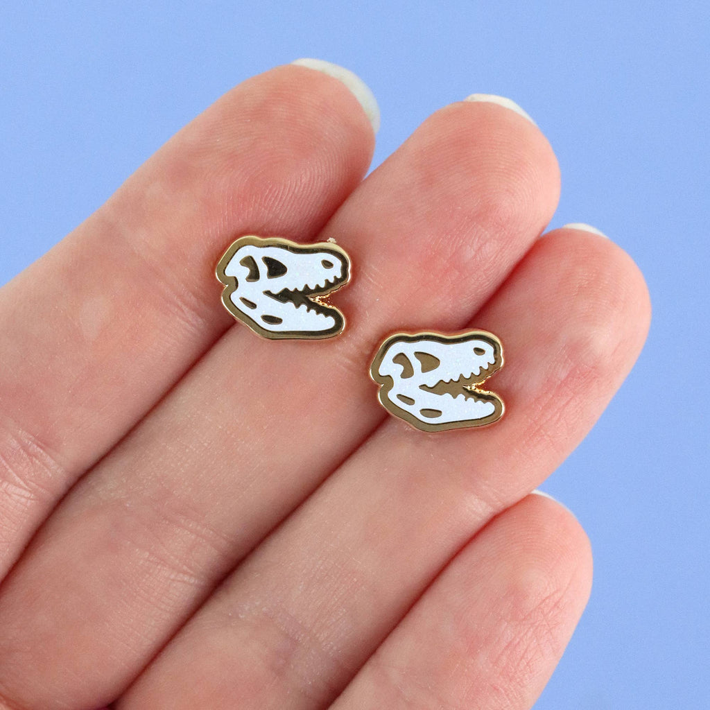 Trex Skull Earrings