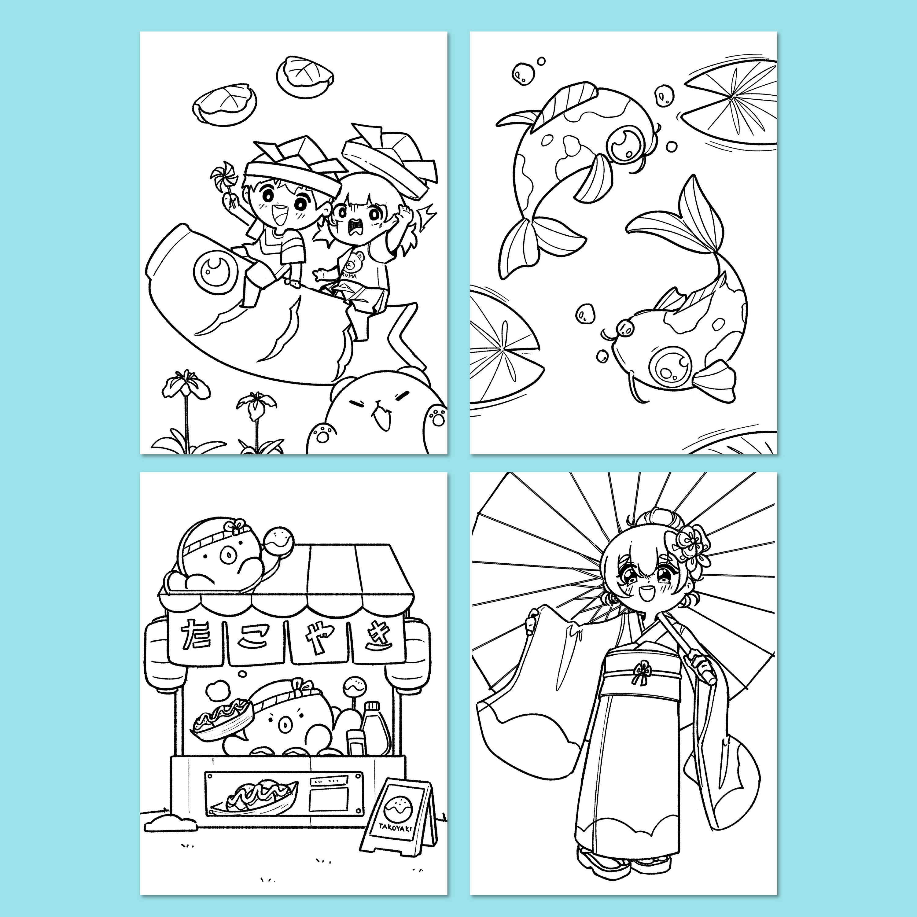 Anime Drawing - Japanese Adventures Edition Coloring Book