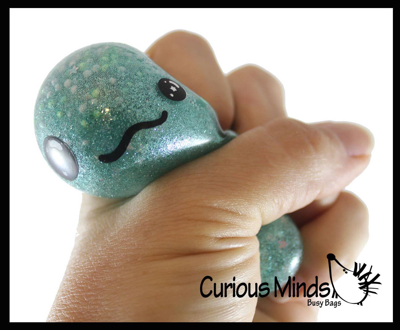 1 Axolotl Thick Metallic Gel Stress Ball - Sticky Fun Fidge