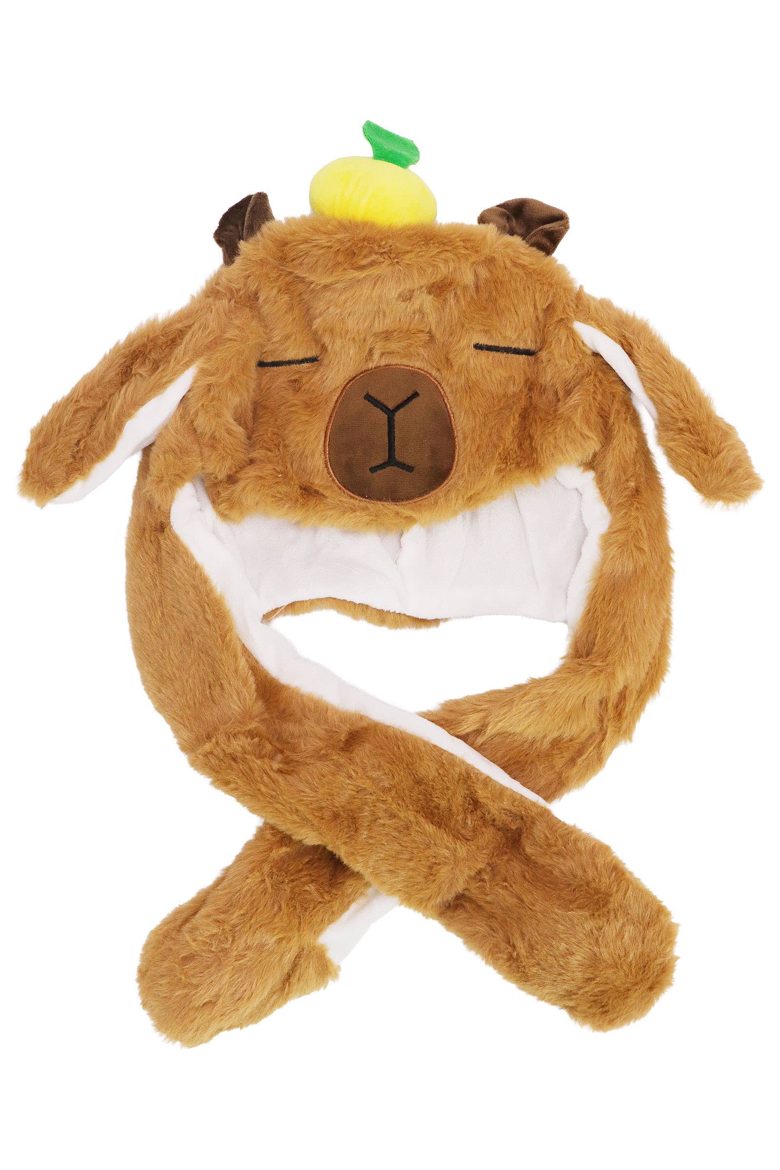 Capybara Led Light-up Ear Moving Fluffy Hat