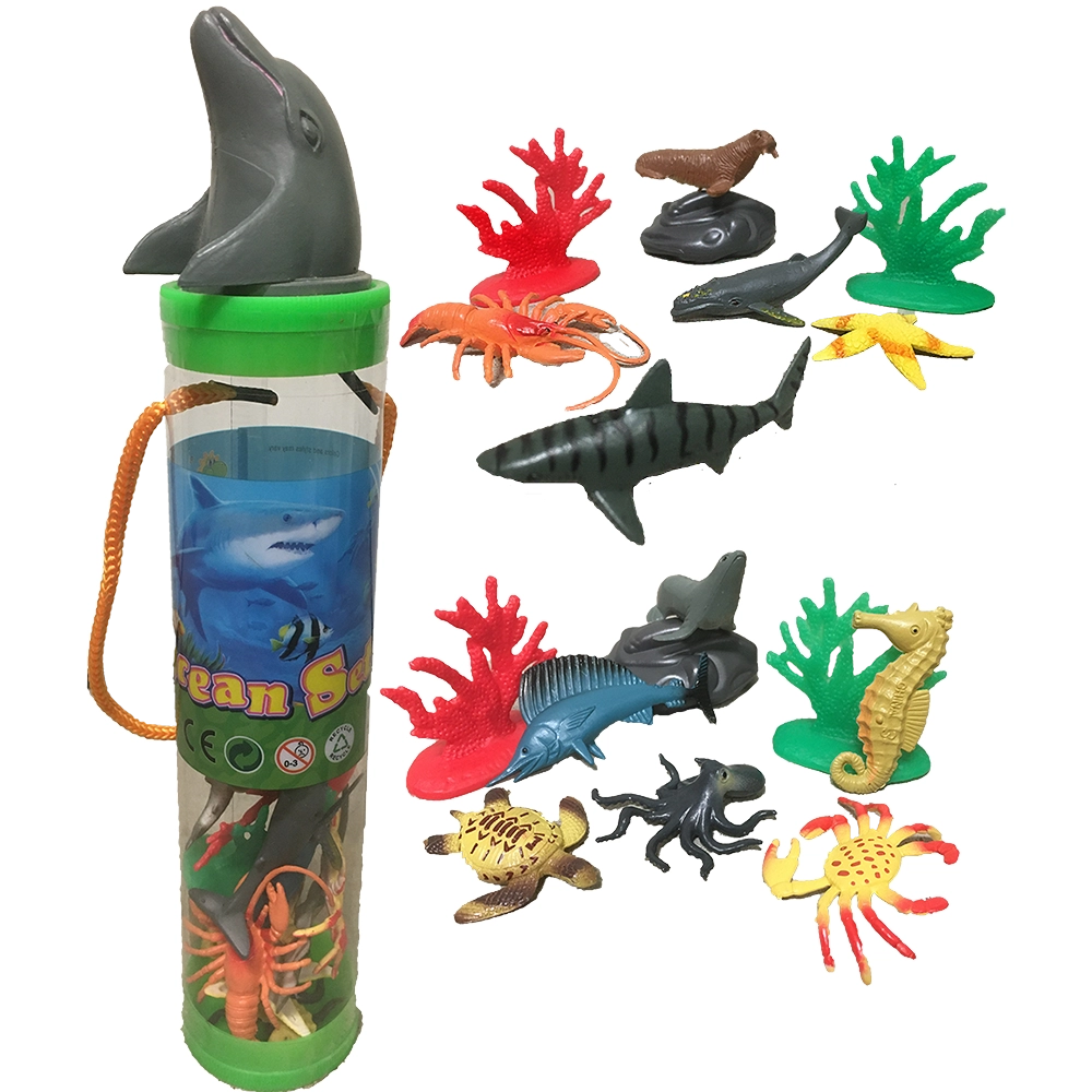 Ocean Animal Figurines in Clear Tube