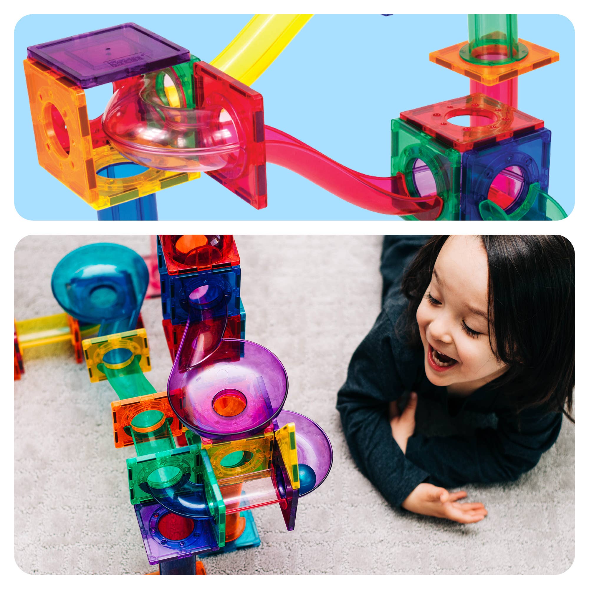 PicassoTiles Magnetic Marble Run Set