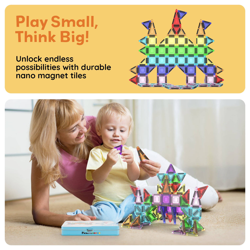 50pc Nano Magnetic Building Tiles Construction Travel Set