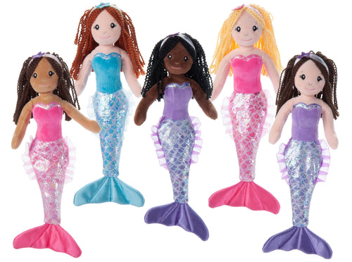 17" (45cm) Mermaid  Dolls Asst w/Harbor Seal