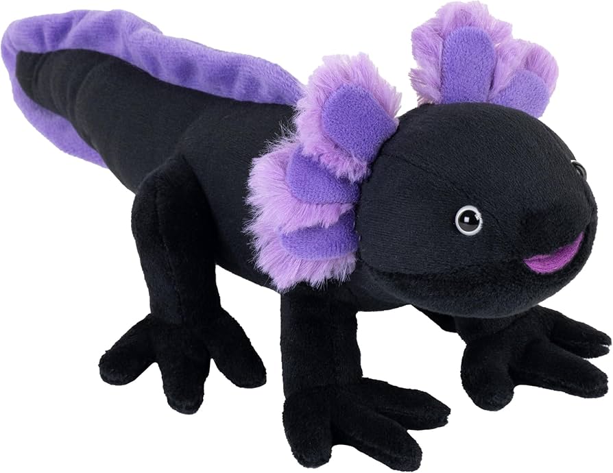Cuddlekins Eco Mini Black Axolotl Stuffed Animal - 8"