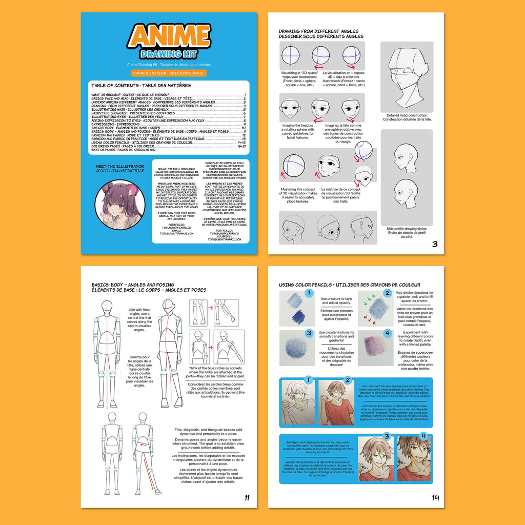 Anime Drawing - Shonen Edition Drawing Instruction Kit