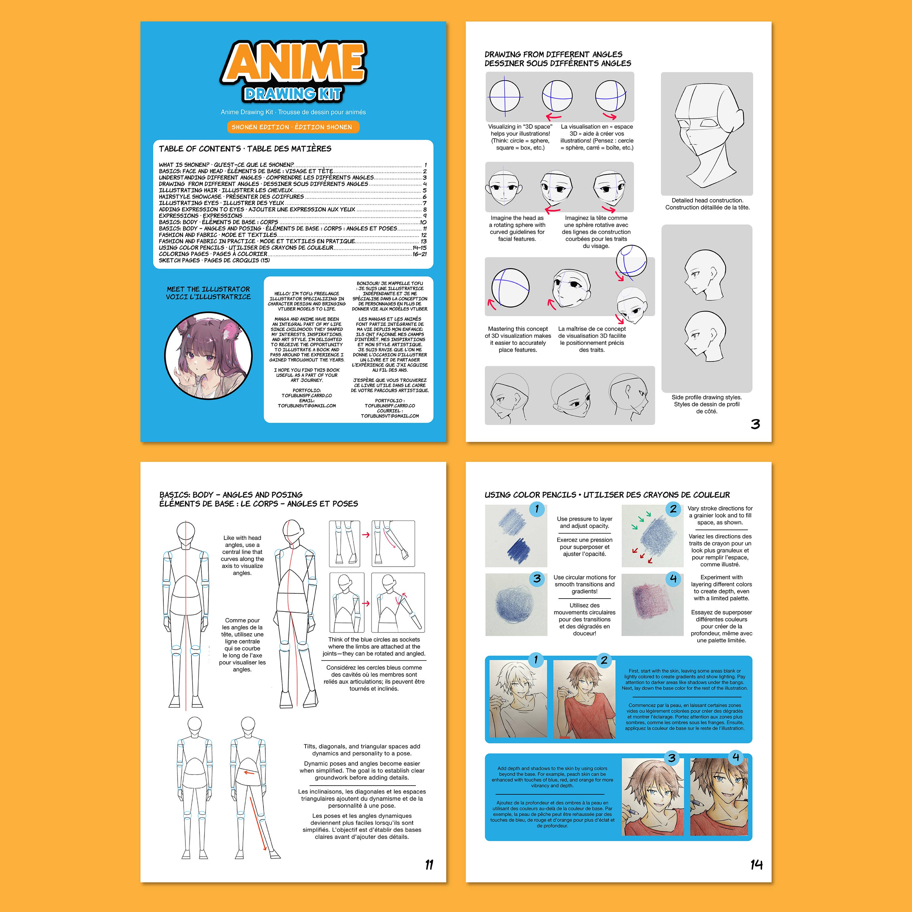 Anime Drawing - Shonen Edition Drawing Instruction Kit