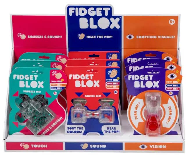 Squishy Soothing Fidget Blox Keychain, Sensory Toy, Ages 5+