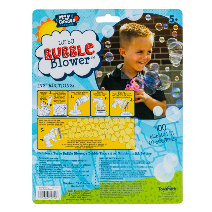 Turbo Bubble Blower - Playground Classics