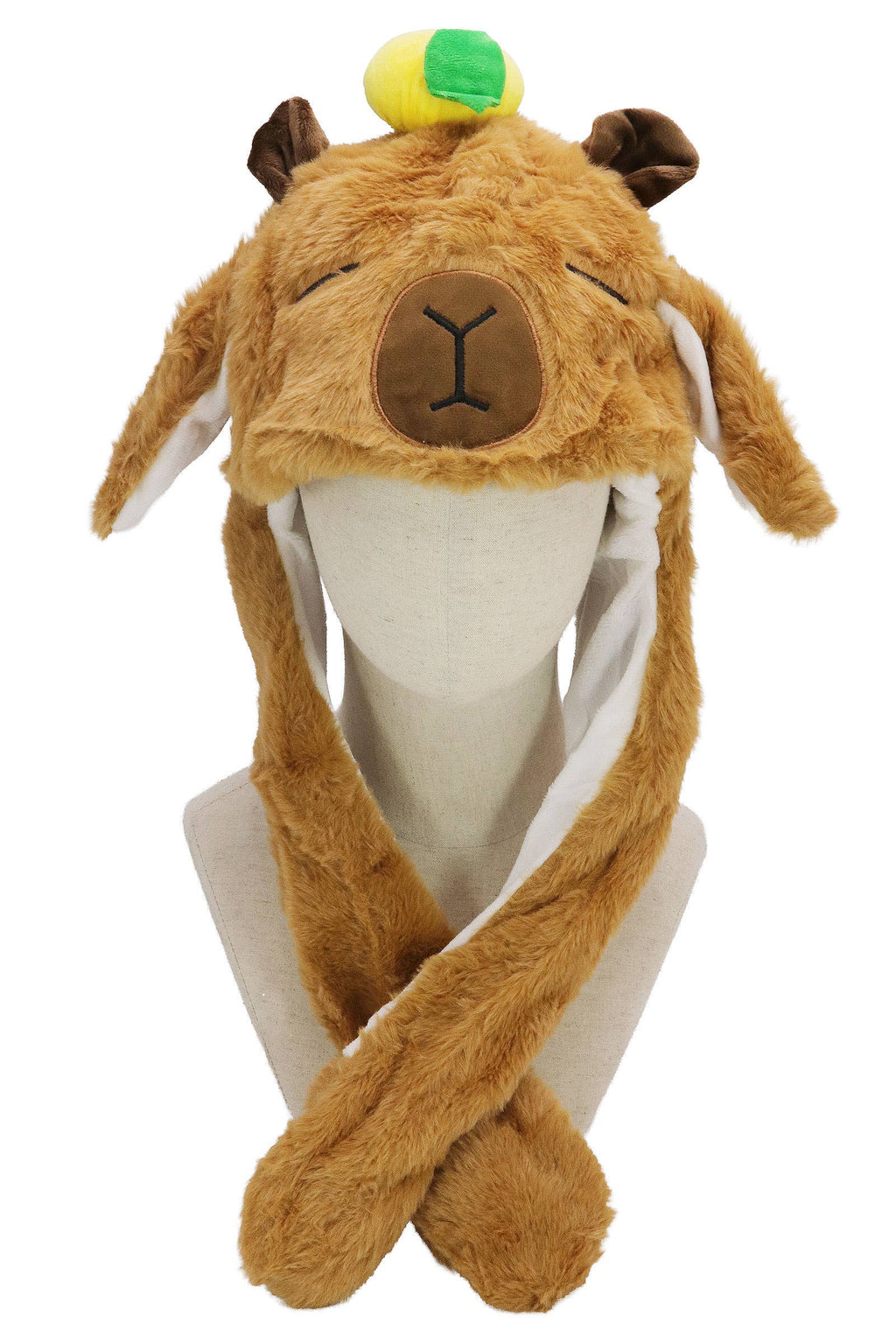 Capybara Led Light-up Ear Moving Fluffy Hat