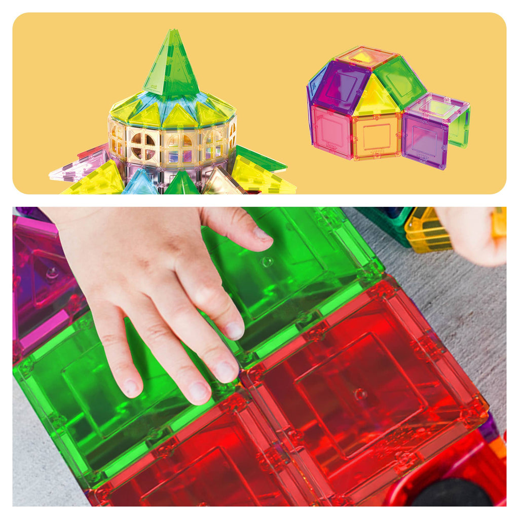 PicassoTiles 61pc Magnetic Tile Building Set
