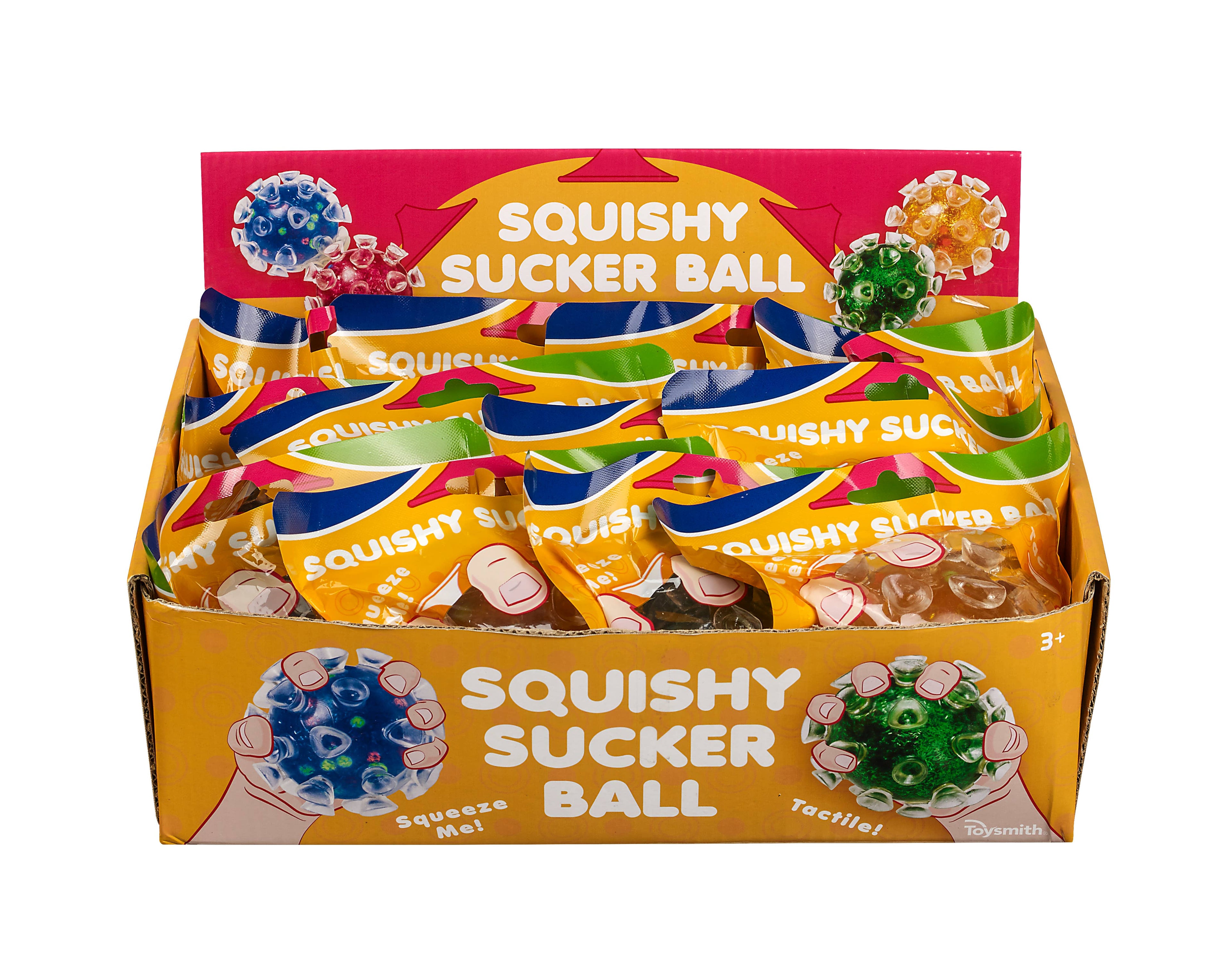 Squishy Sucker Balls, Assorted Colors, Indivdually Packaged