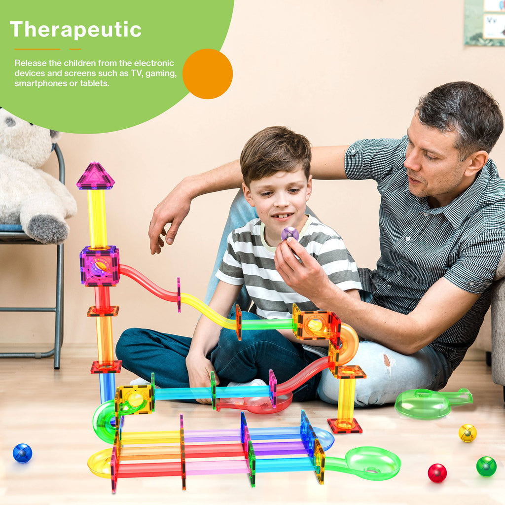 PicassoTiles Magnetic Marble Run Set
