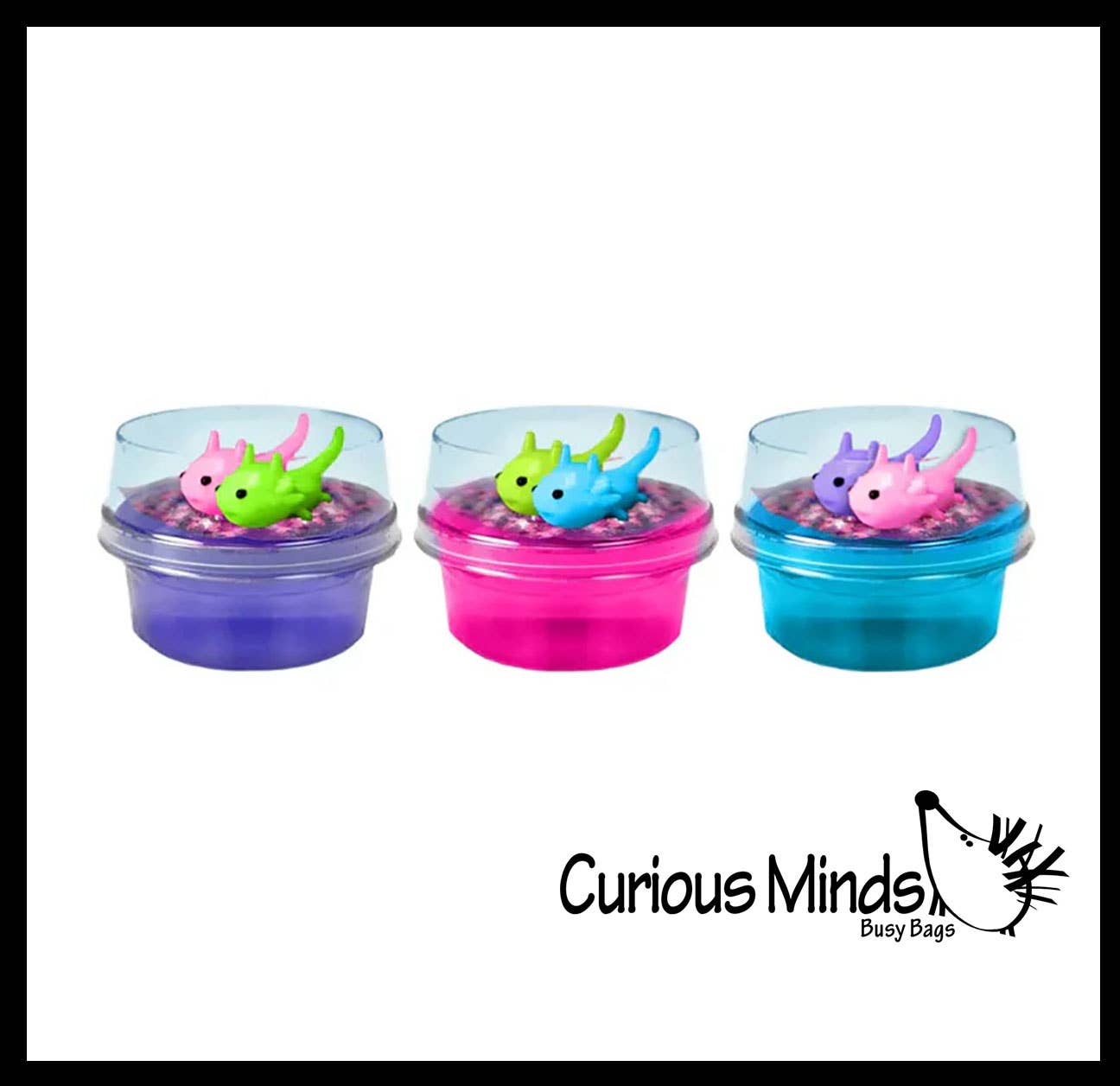 Axolotl and Putty - Putty with 2 Axolotl Figures - Squishy