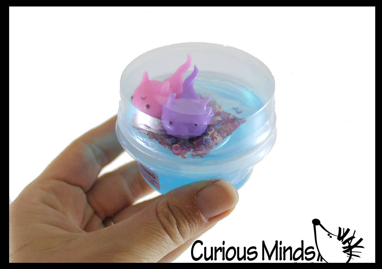 Axolotl and Putty - Putty with 2 Axolotl Figures - Squishy