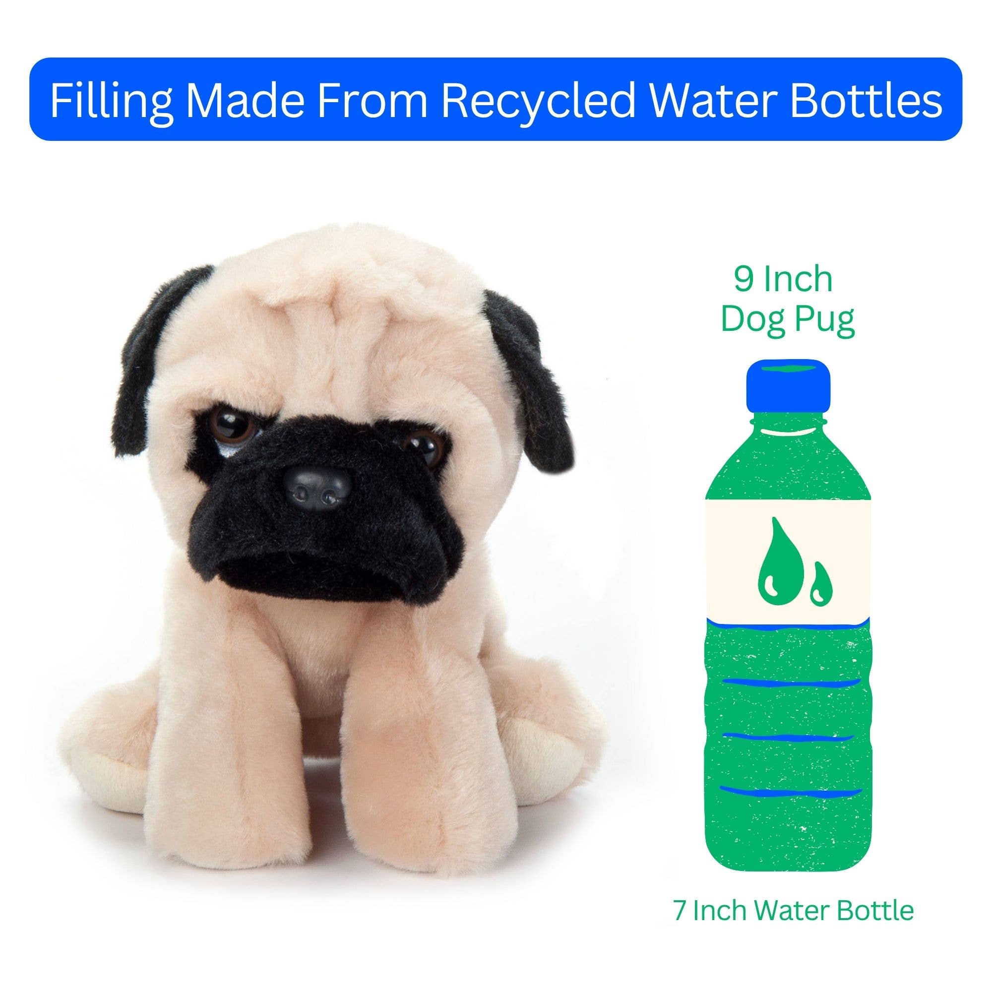 Pug Small 9" (19cm) Pet Puppy Dog