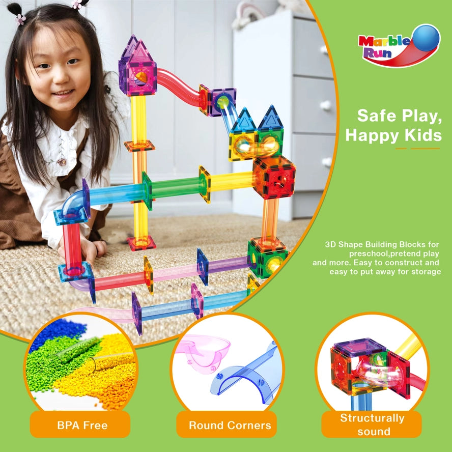 Magnetic Marble Run 50 Pc Set