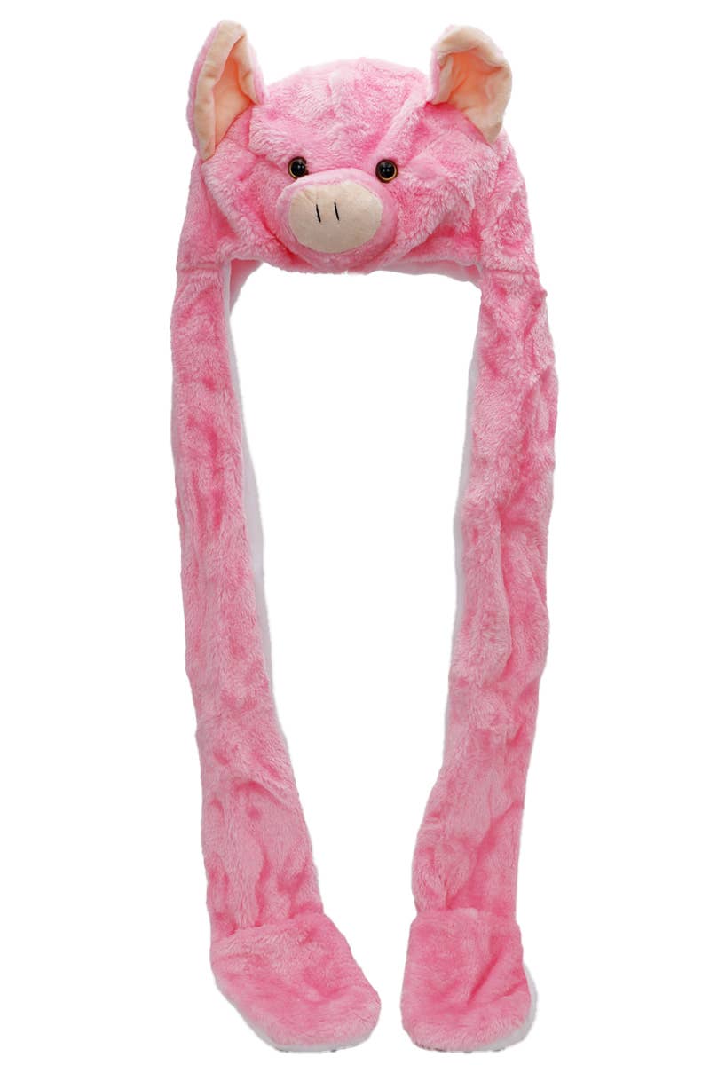 Animal Pals Fuzzy Plush Hat With Long Ear Flaps