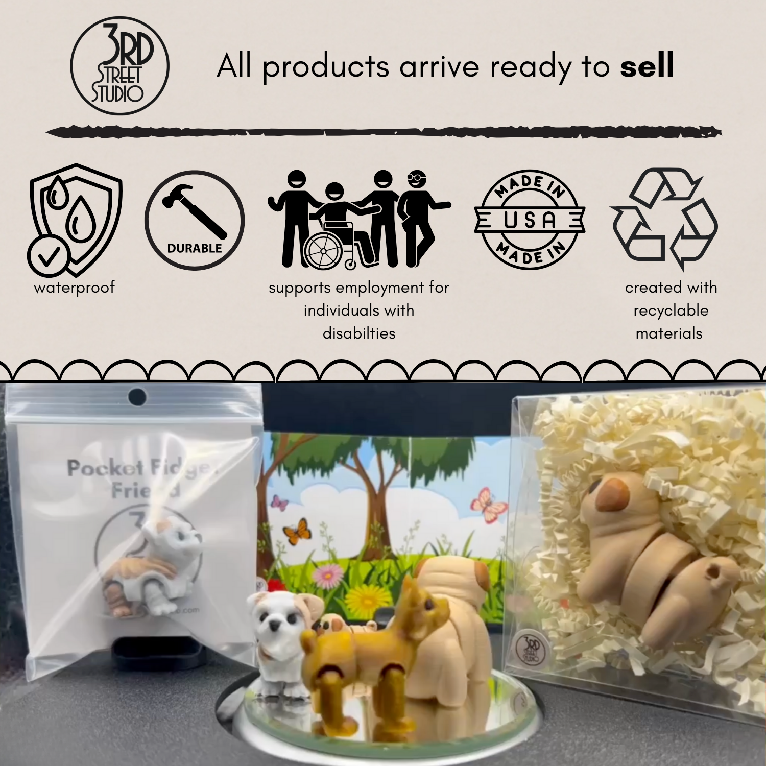 Dog Fidget Friend - Includes Play Scene