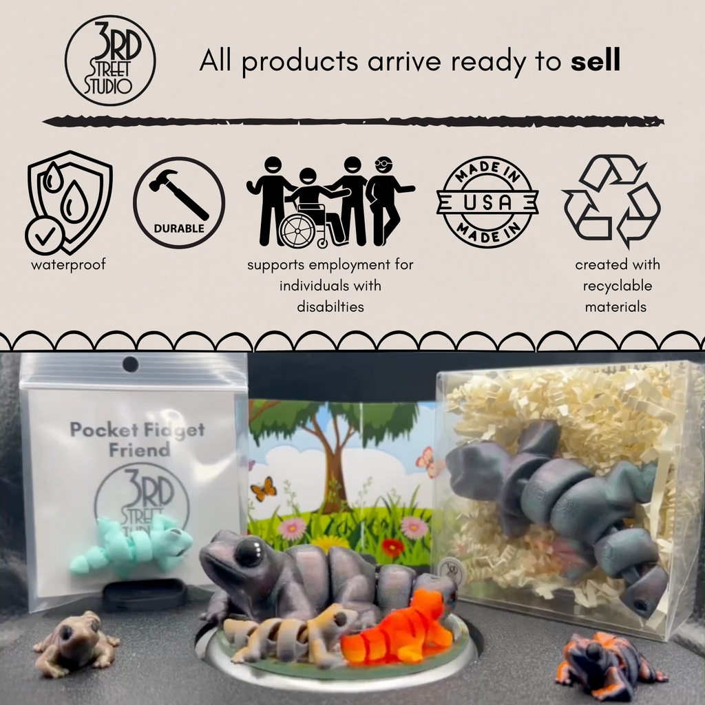 Lizard Fidget Friend - Includes Play Scene