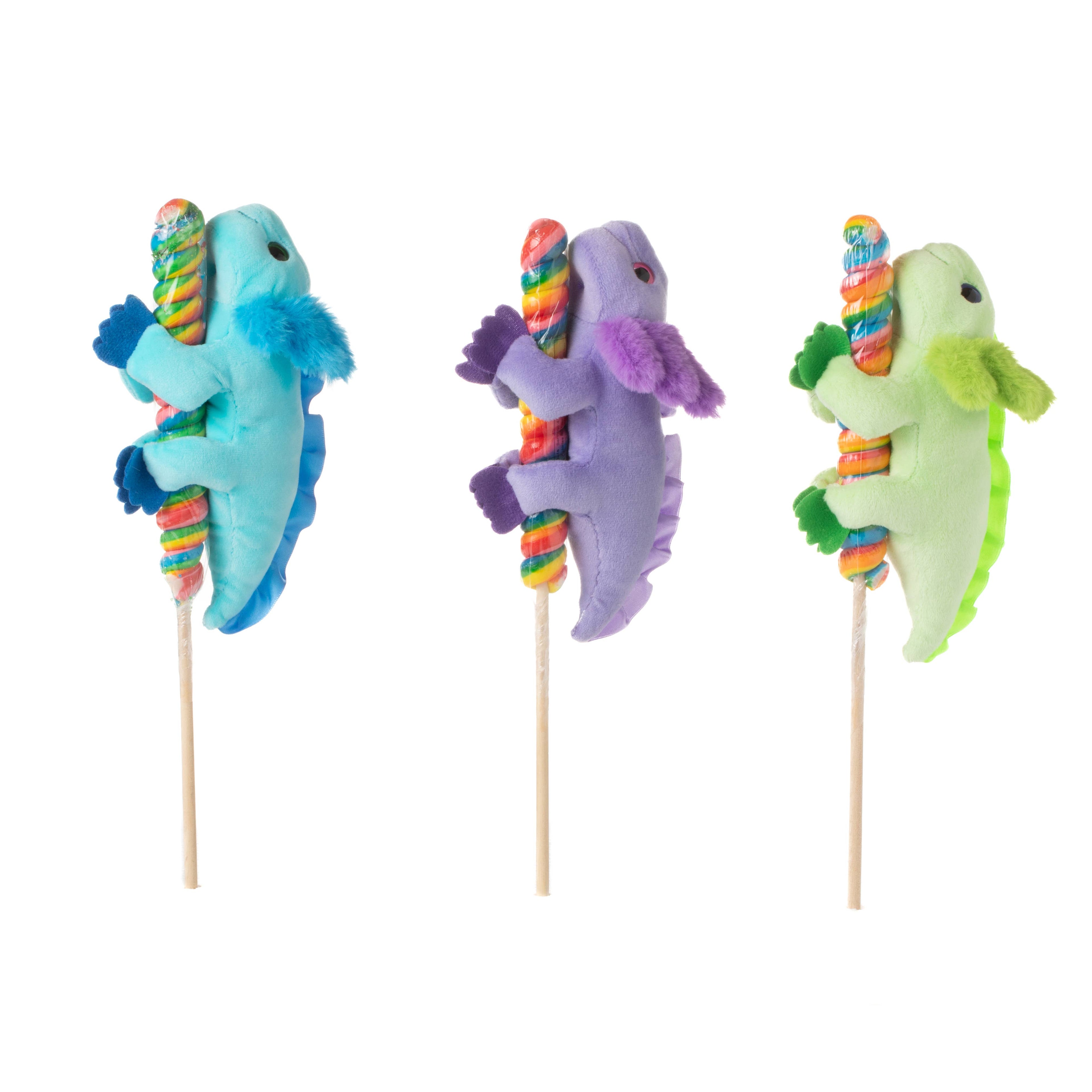 Lollyplush Axolotl Asst Lime, Purple, Turqoise 7" (19cm)