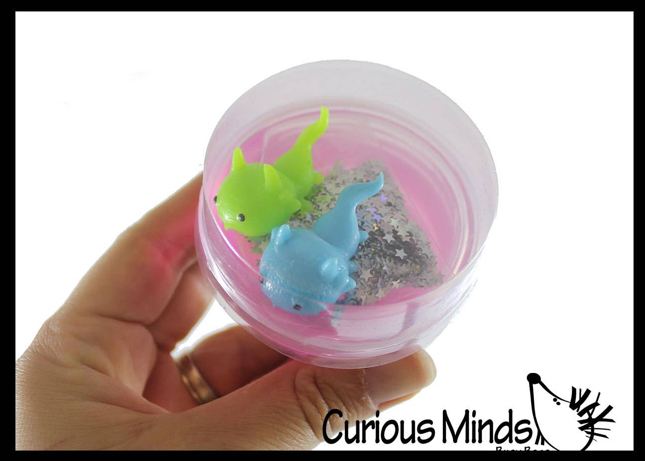 Axolotl and Putty - Putty with 2 Axolotl Figures - Squishy