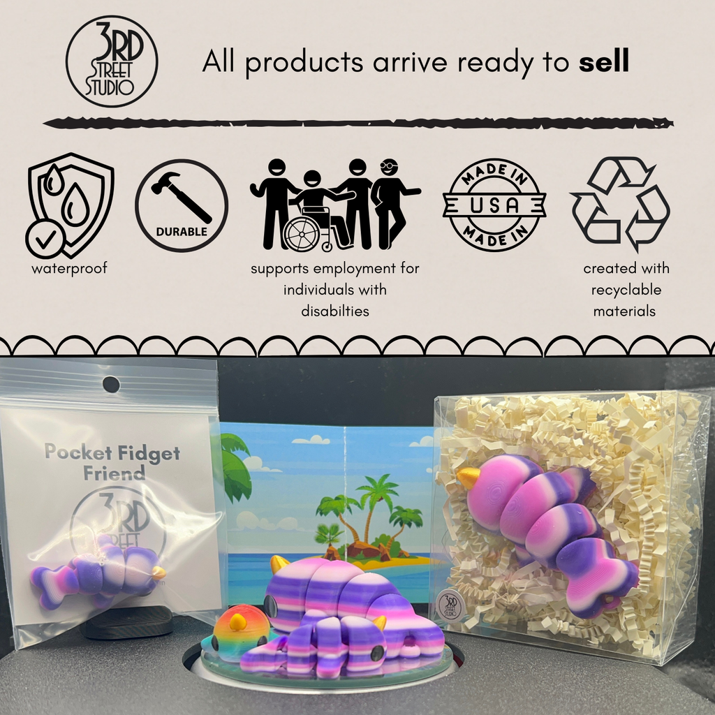 Narwhal - Fidget Friend - Includes Play Scene