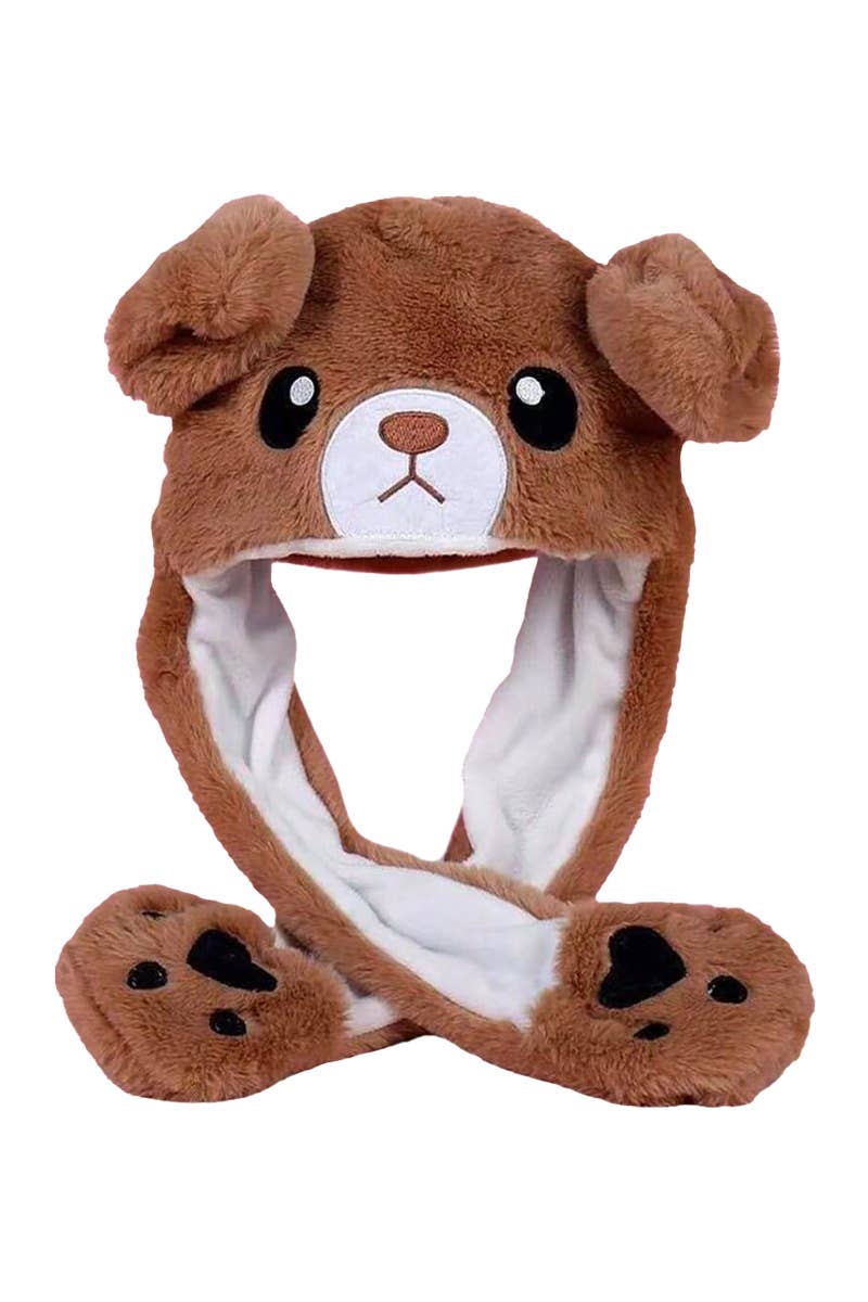 Animal Pals Led Light-up Ear Moving Fluffy Fur Hat
