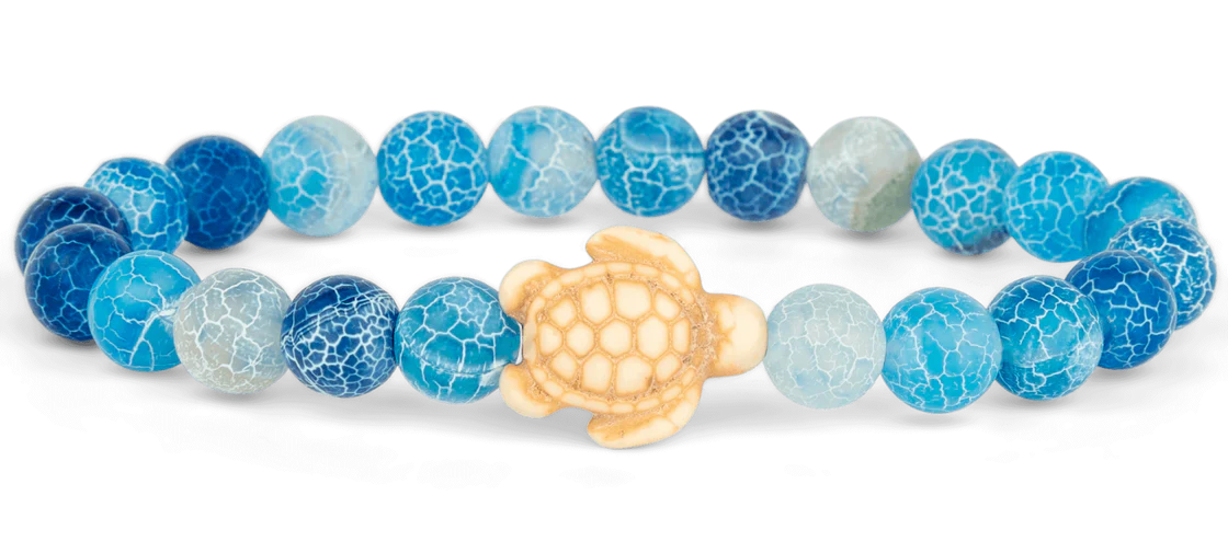 The Journey Bracelet (Sea Turtle): Aqua Blue