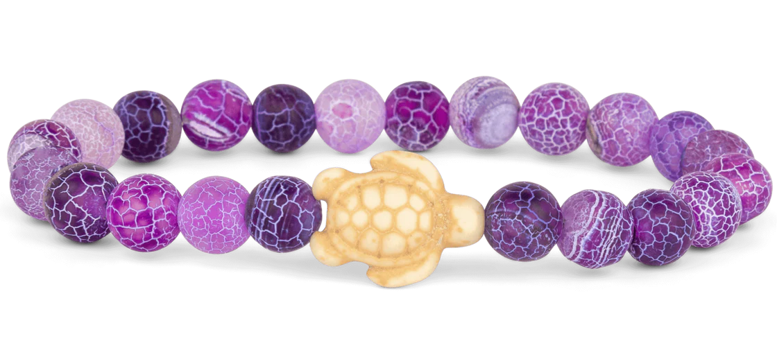 The Journey Bracelet (Sea Turtle): Coral Reef Violet