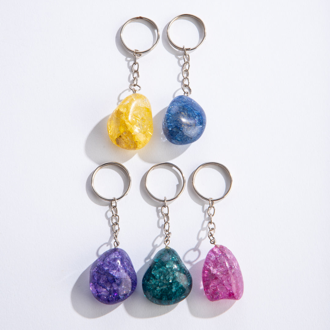 Rainbow Quartz Keychain
