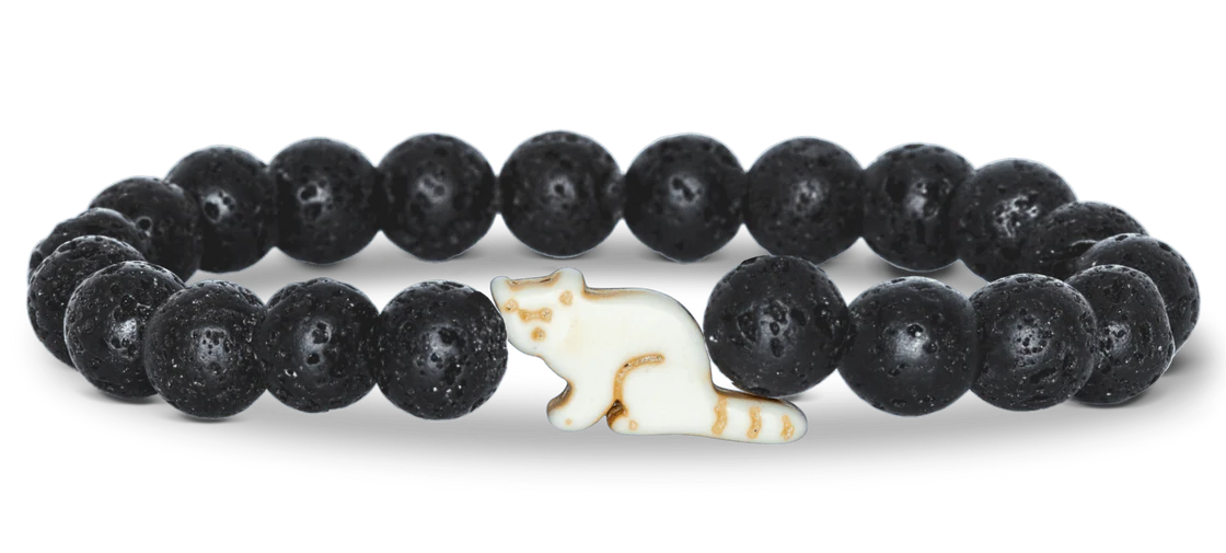 The Dash Bracelet (Red Panda): Lava Stone
