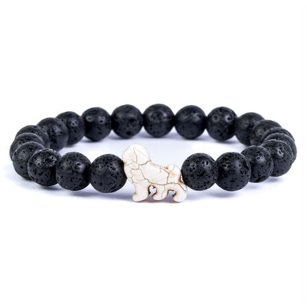 The Excursion Bracelet (Lion): Lava Stone