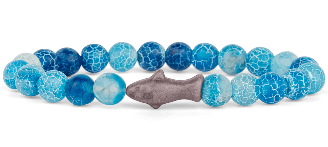 The Voyage Bracelet (Shark): Aqua Blue