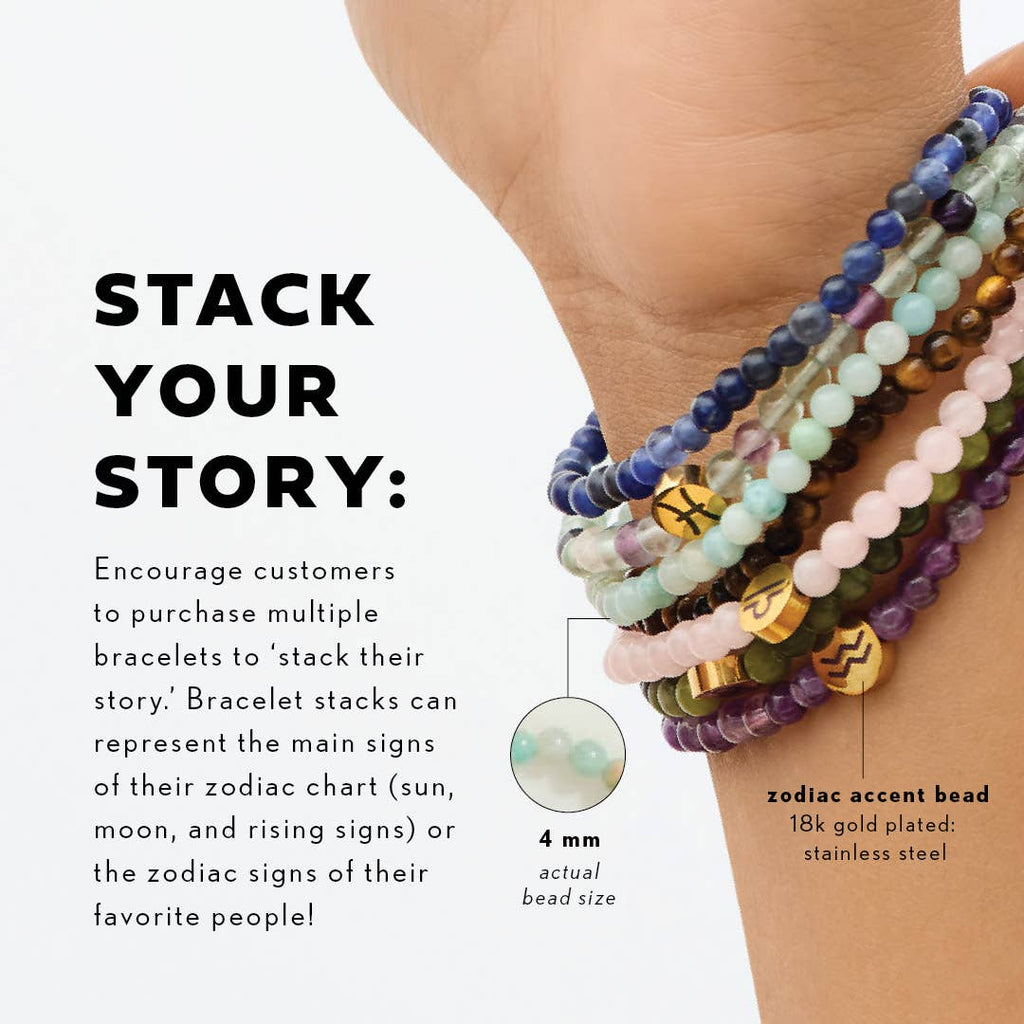 Mini Zodiac Bracelet – 4mm Crystal Beads