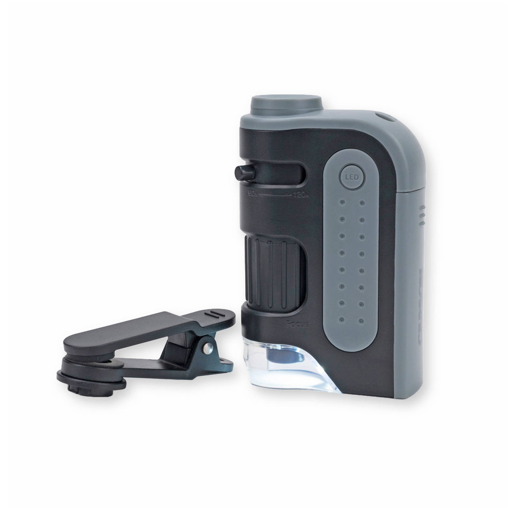 Pocket Microscope & Smartphone Adapter Clip, for Digiscoping